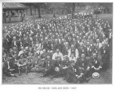 Re-Union — Ashland Boys — 1907. Click for full size. Re-Union — Ashland Boys — 1907 image. Click for full size.