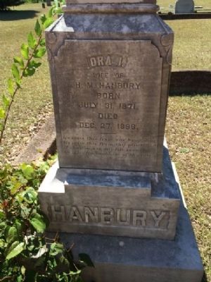Grave of Ora Hanbury image. Click for full size.