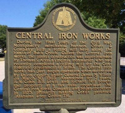 Central Iron Works Marker (Side 1) image. Click for full size.