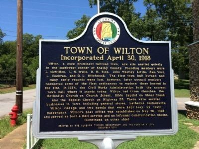 Town of Wilton Marker (side 1) image. Click for full size.