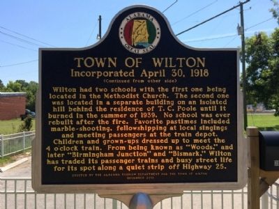 Town of Wilton Marker (side 2) image. Click for full size.