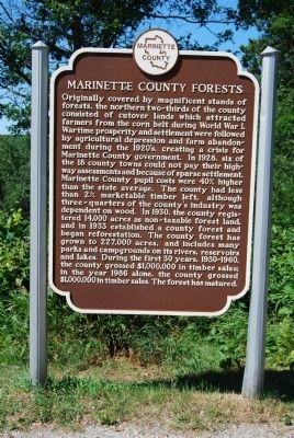 Marinette County Forests Marker image. Click for full size.