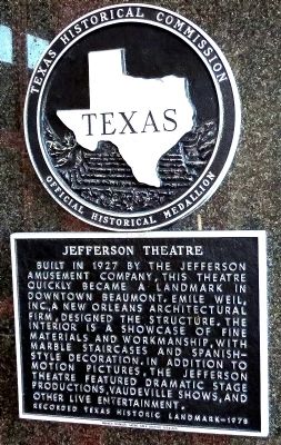 Jefferson Theatre Marker image. Click for full size.