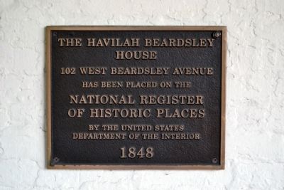 The Havilah Beardsley House Marker image. Click for full size.