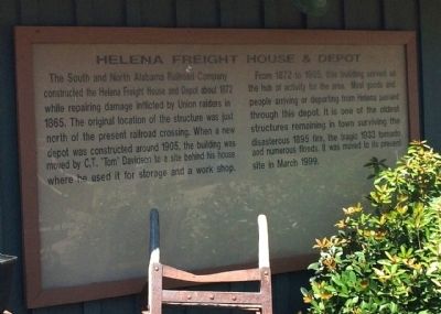 Helena Freight House & Depot Marker image. Click for full size.
