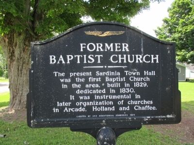 Former Baptist Church Marker image. Click for full size.