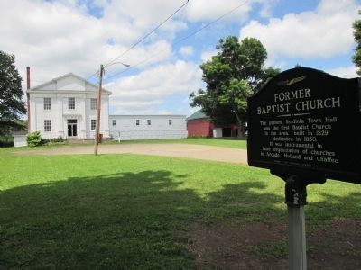 Former Baptist Church and Marker image. Click for full size.
