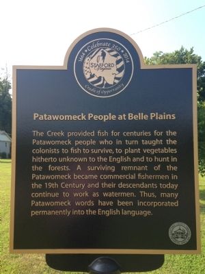 Patawomeck People at Belle Plains Marker image. Click for full size.