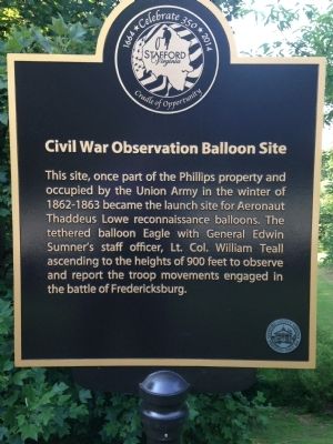 Civil War Observation Balloon Site Marker image. Click for full size.