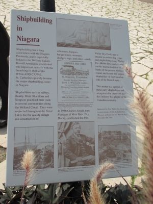 Shipbuilding in Niagara Marker image. Click for full size.