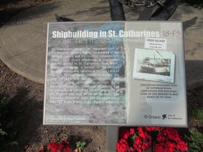 Shipbuilding in St. Catharines 1845 Marker image. Click for full size.