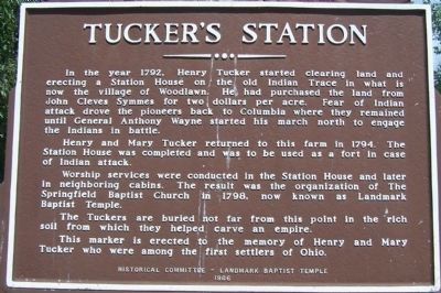 Tucker's Station Marker image. Click for full size.