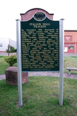 Italian Hall Tragedy Marker image. Click for full size.