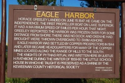 Eagle Harbor Marker. Click for full size. Eagle Harbor Marker image. Click for full size.