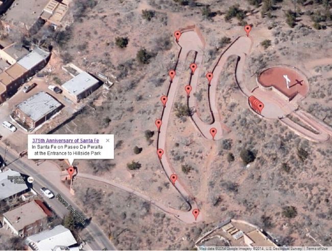 Google Map View of the Walkway Showing the Location of Each Marker image. Click for full size.
