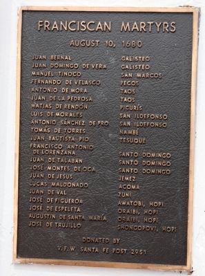 First of Two Plaques on the Cross of the Martyrs Monument image. Click for full size.