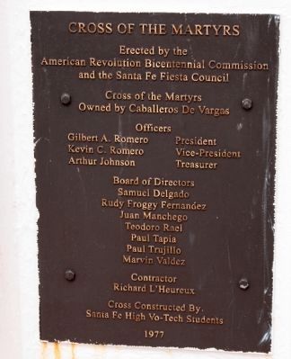 Second of Two Plaques on the Cross of the Martyrs Monument image. Click for full size.