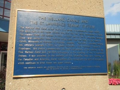 The Welland Canals and the St. Lawrence Seaway System Marker image. Click for full size.