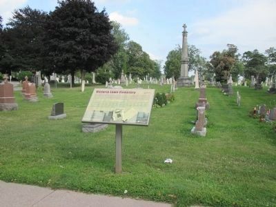 Victoria Lawn Cemetery 1855 and Marker image. Click for full size.