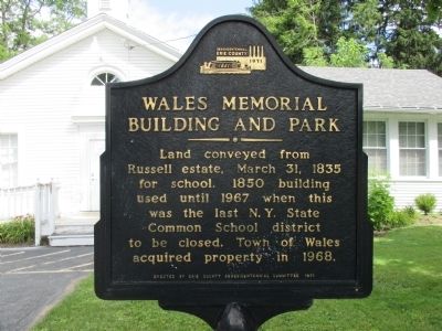 Wales Memorial Building and Park Marker image. Click for full size.