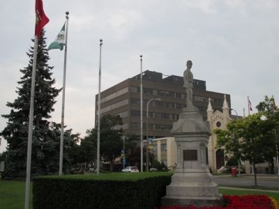 Private Alexander Watson Marker (at its previous location at City Hall) image. Click for full size.