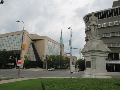 Private Alexander Watson Marker (at its previous location at City Hall) image. Click for full size.