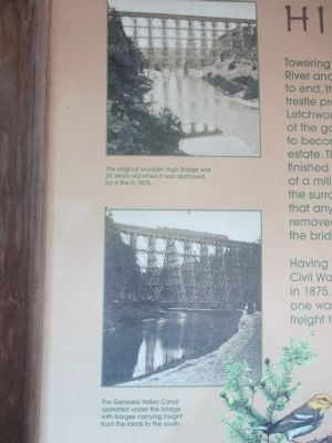 The Railroad High Bridge Marker Detail image. Click for full size.