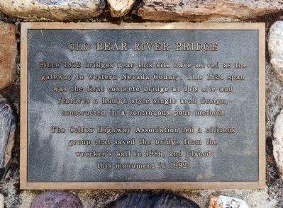 Old Bear River Bridge Marker image. Click for full size.