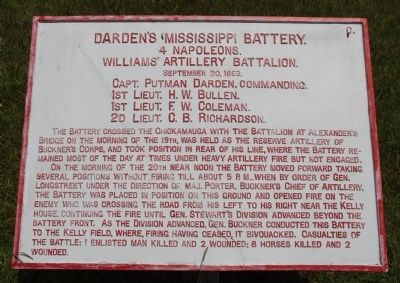Darden's Mississippi Battery Marker image. Click for full size.
