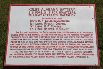 Kolb's Alabama Battery Marker image. Click for full size.