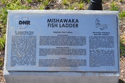 Mishawaka Fish Ladder Marker image. Click for full size.