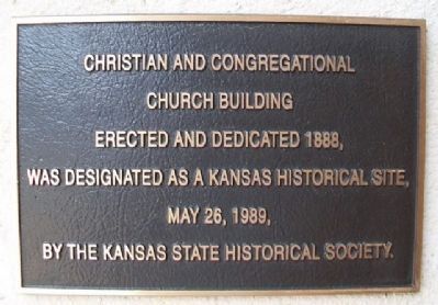 Christian and Congregational Church Building Marker image. Click for full size.