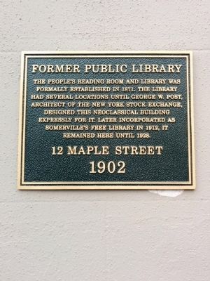 Former Public Library Marker image. Click for full size.