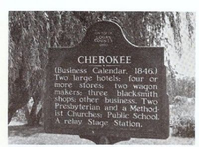 Cherokee Marker in place, probably early 1980's. Click for full size. Cherokee Marker in place, probably early 1980's image. Click for full size.