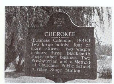Cherokee Marker in place, probably early 1980's image. Click for full size.