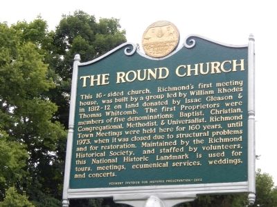 The Round Church Marker image. Click for full size.
