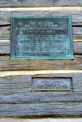 Pierre Freischutz Navarre Log Cabin Marker. Click for full size. Pierre Freischutz Navarre Log Cabin Marker image. Click for full size.
