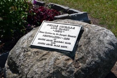 Bronze Tablet near Log Cabin. Click for full size. Bronze Tablet near Log Cabin image. Click for full size.