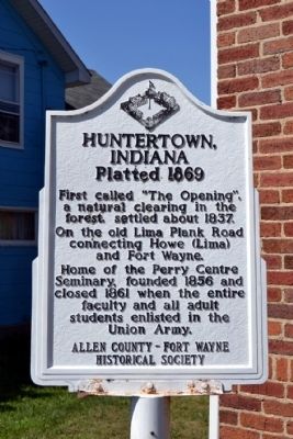 Huntertown, Indiana Marker image. Click for full size.