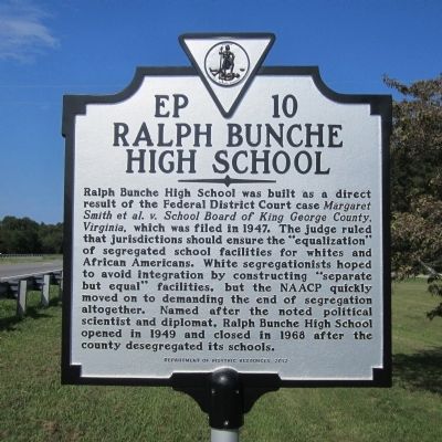 Ralph Bunche High School Marker image. Click for full size.