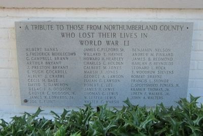 Northumberland County WWII Memorial image. Click for full size.