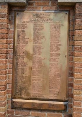 Dallas Township World War II Roll of Honor image. Click for full size.