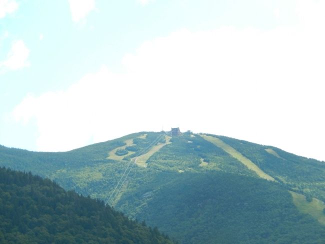 Ski slopes on Cannon Mountain image. Click for full size.