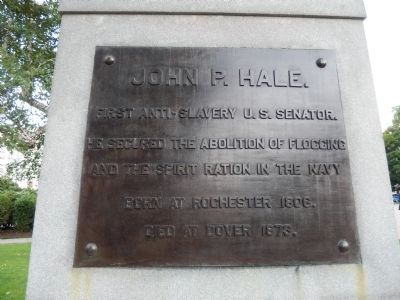 John P. Hale Marker (Rear) image. Click for full size.