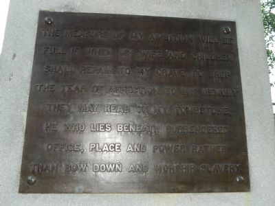 John P. Hale Marker (Side). Click for full size. John P. Hale Marker (Side) image. Click for full size.