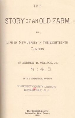 Title page of Mellick's 1889 work. image. Click for full size.