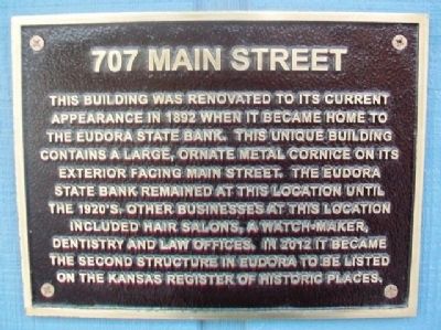 707 Main Street Marker image. Click for full size.