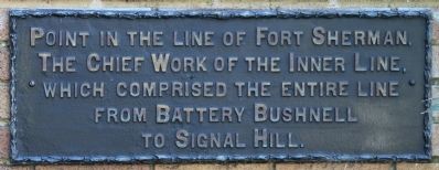 Point in the Line of Fort Sherman Marker image. Click for full size.