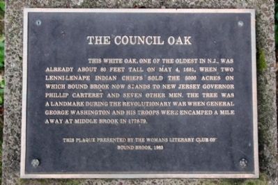 The Council Oak Marker image. Click for full size.