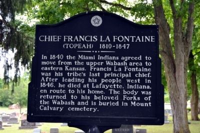 Chief Francis La Fontaine Marker image. Click for full size.